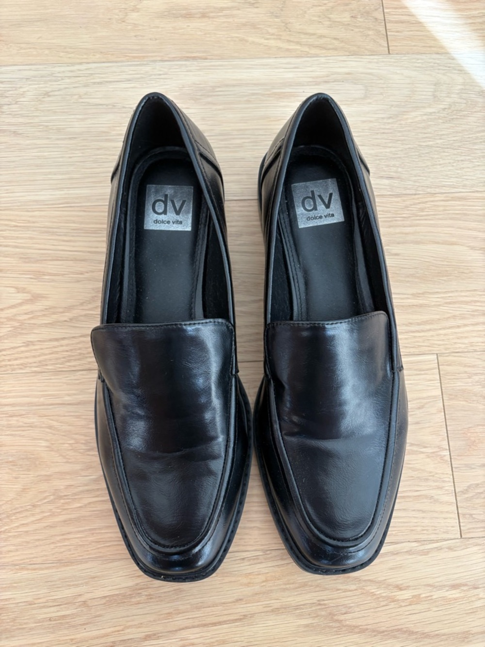 Dolce Vita Black Leather Loafers